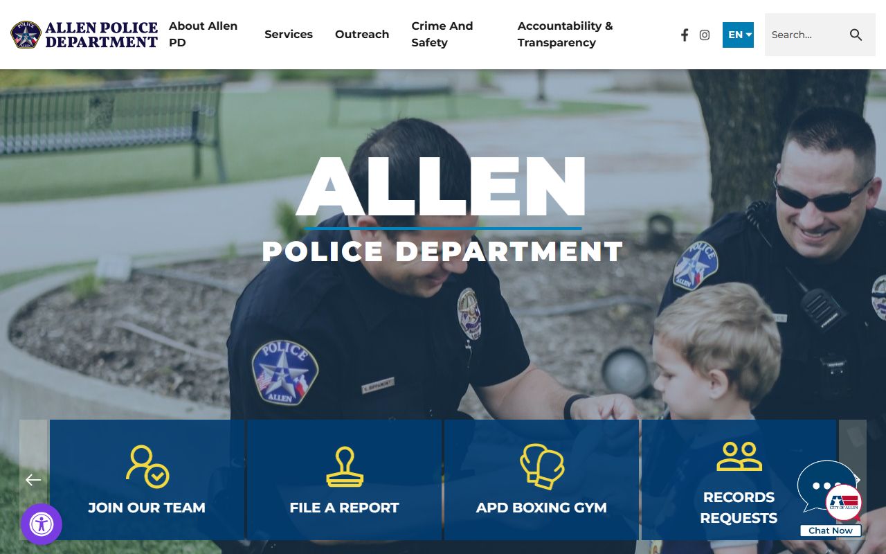 Allen recent arrests police department website