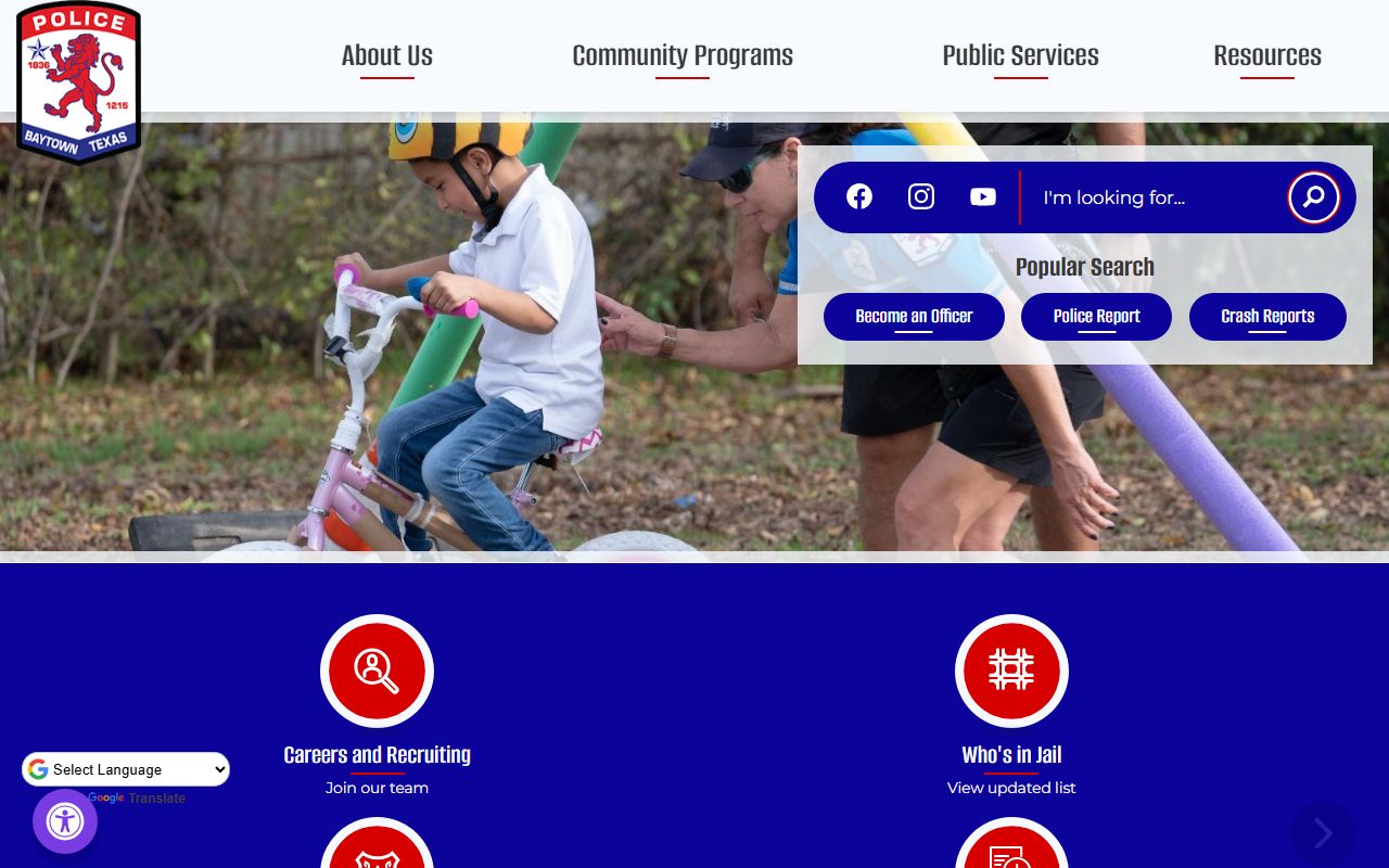 Baytown recent arrests police department website