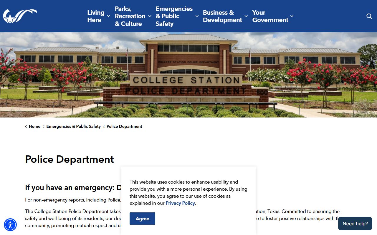 College Station recent arrests police department website