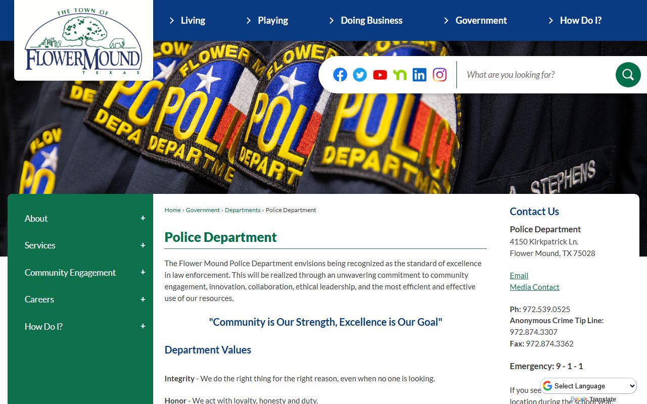 Flower Mound recent arrests police department website