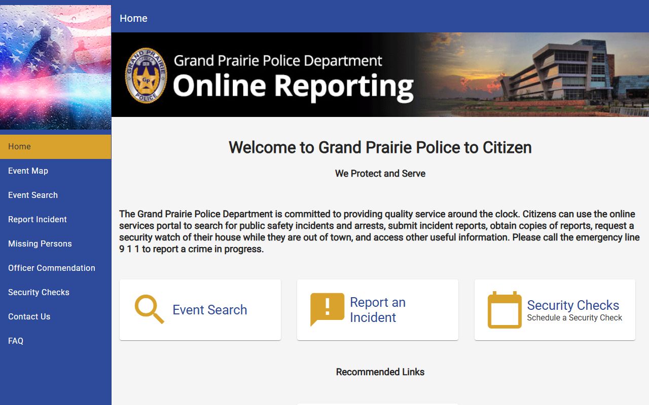 Grand Prairie recent arrests Police to Citizen portal