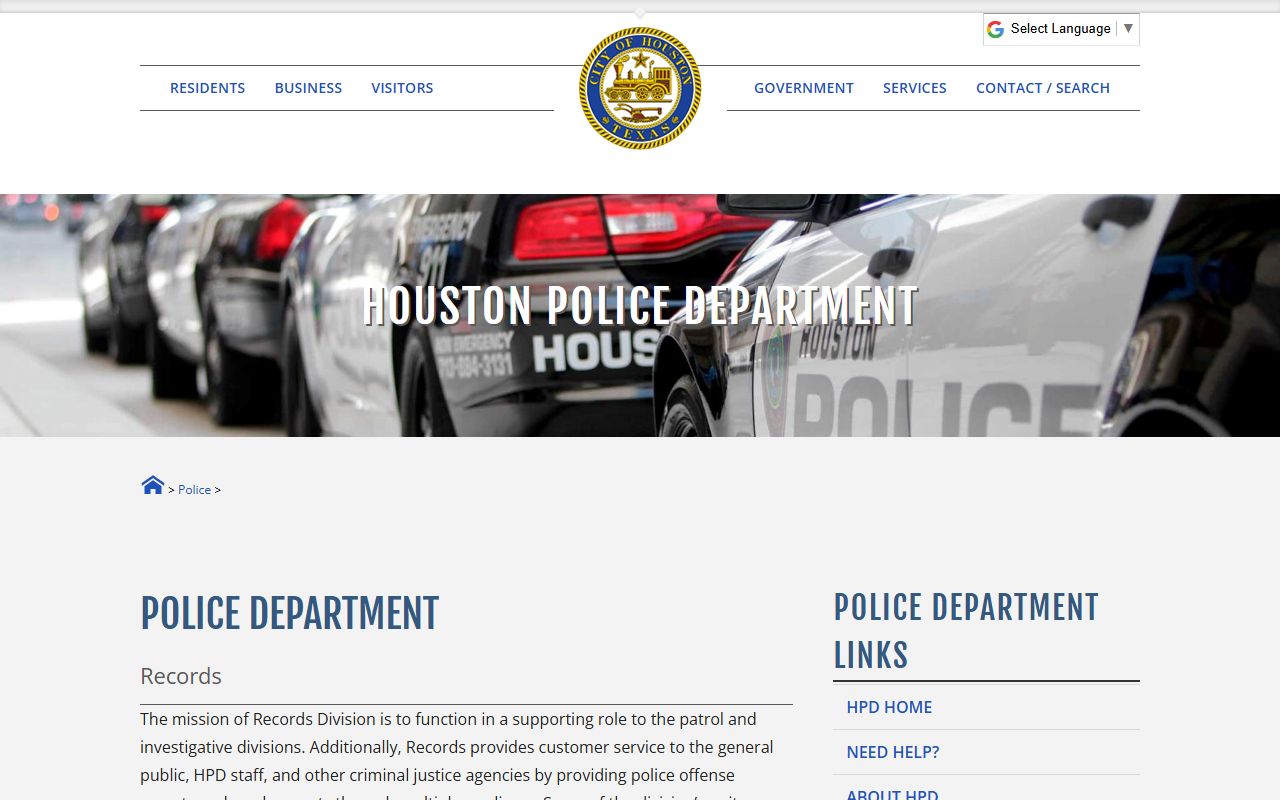 Houston recent arrests records division page