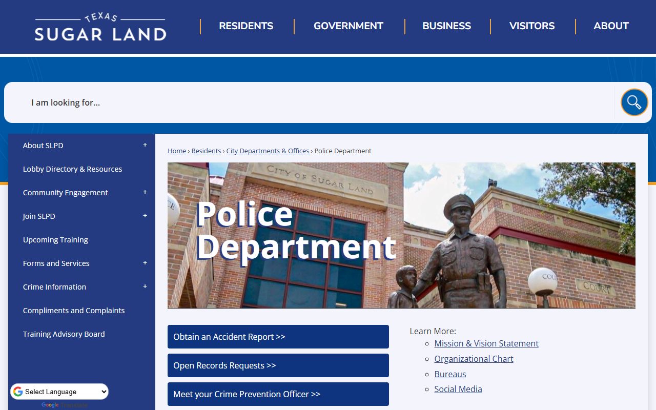 Sugar Land recent arrests police department website