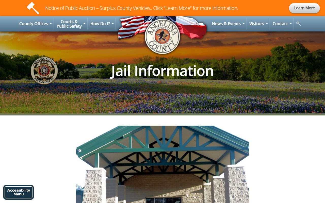 Angelina County recent arrests jail information page