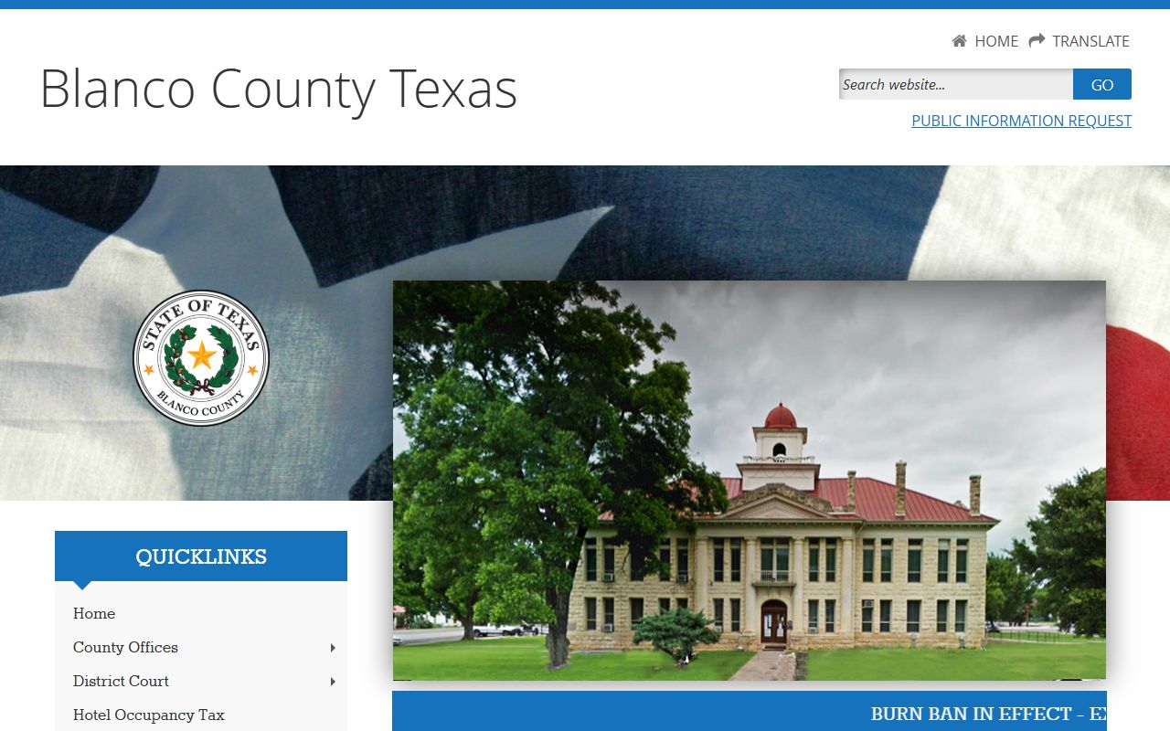 Blanco County recent arrests county website and sheriff information