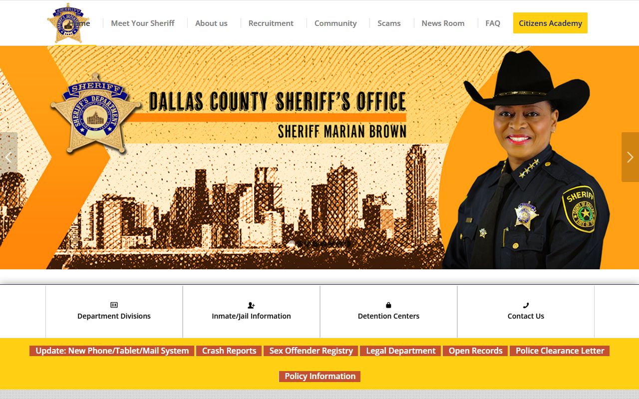 Dallas County recent arrests Sheriff's Office website