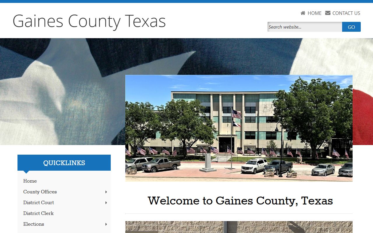 Gaines County recent arrests county website page