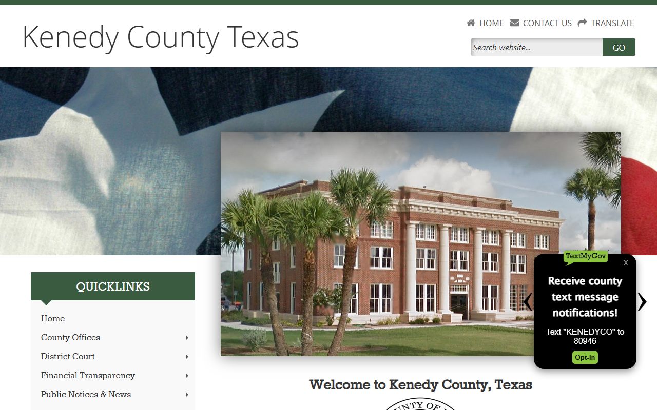 Screenshot related to Kenedy County recent arrest record searches in Texas