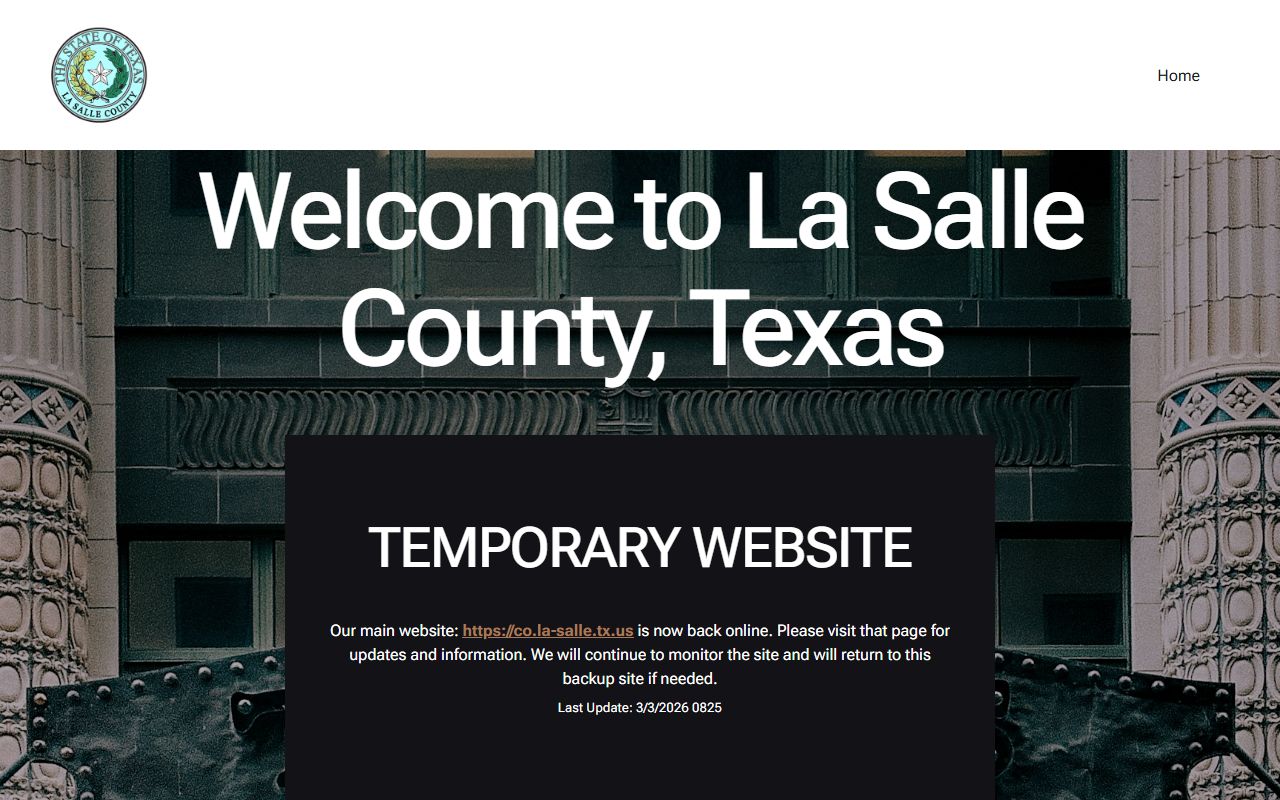 Screenshot related to La Salle County recent arrest record searches in Texas