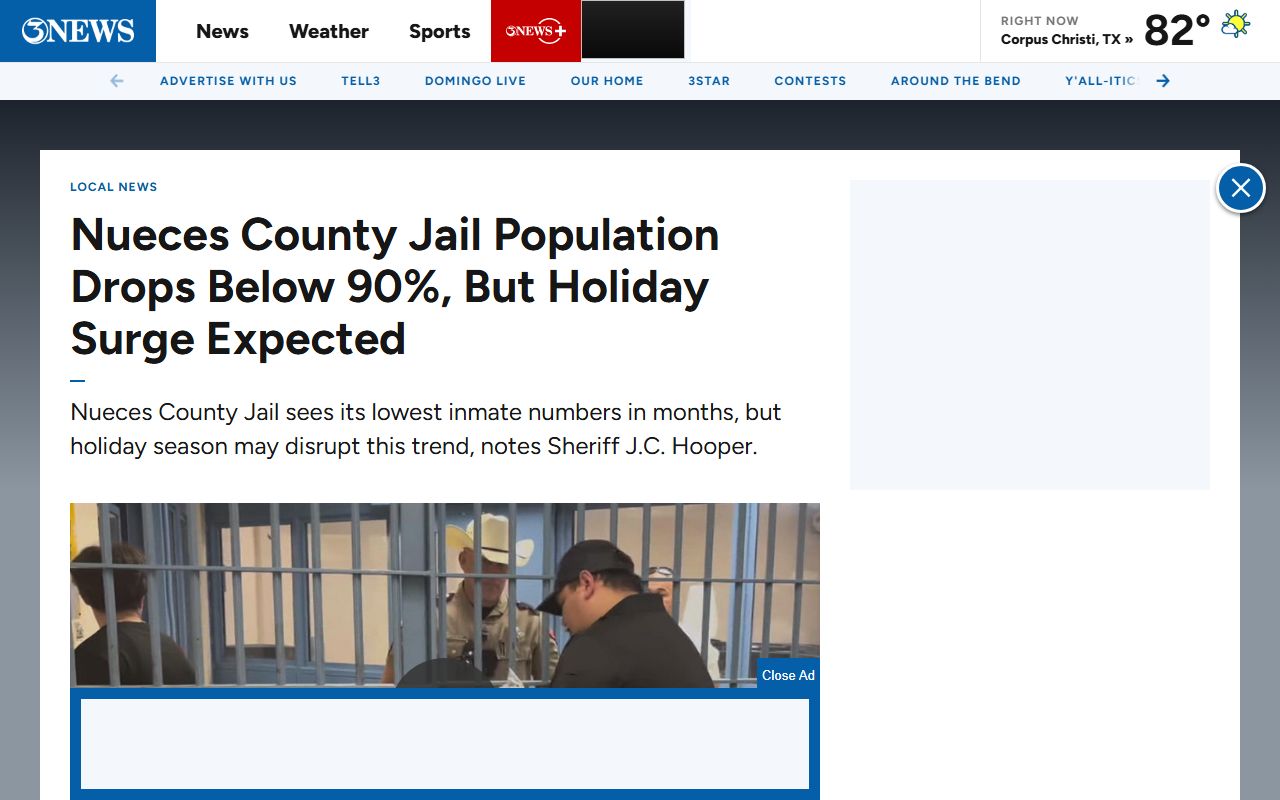 Nueces County recent arrests KIII news coverage of jail population