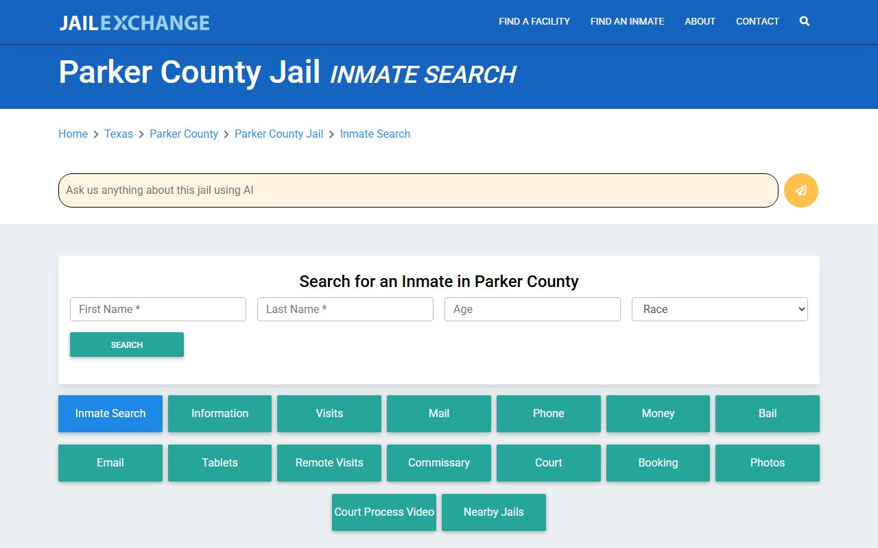 Parker County recent arrests JailExchange inmate search page