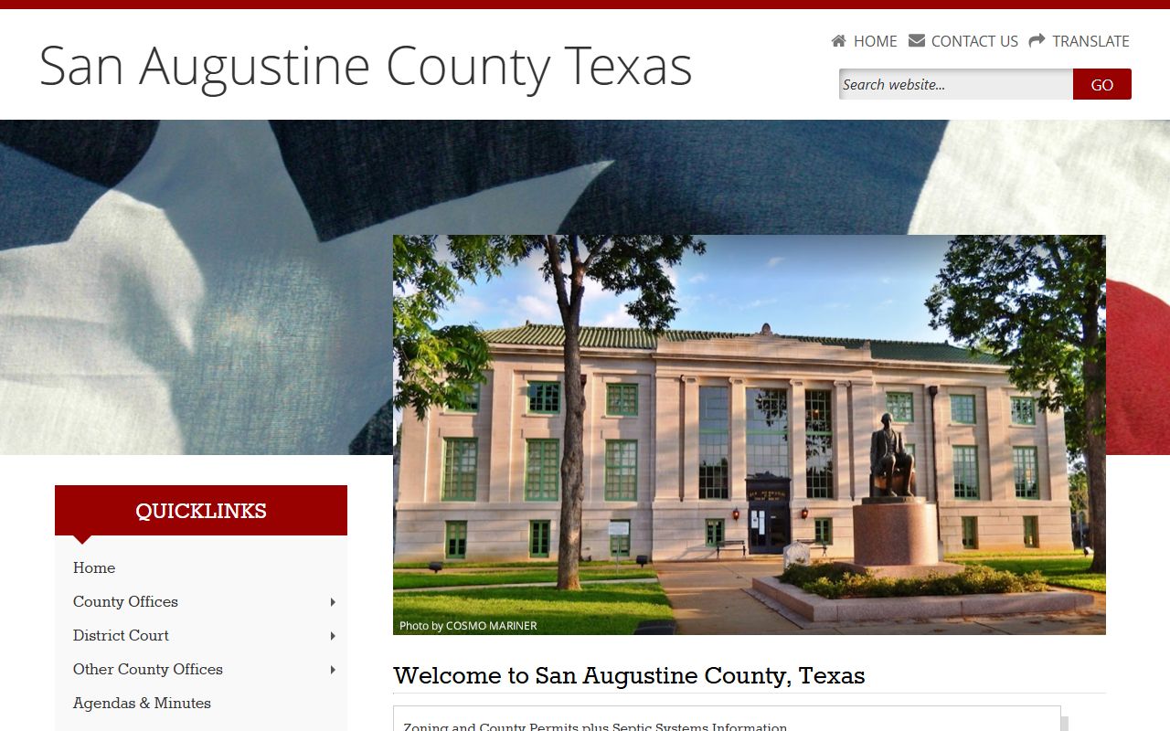 San Augustine County recent arrests county website portal