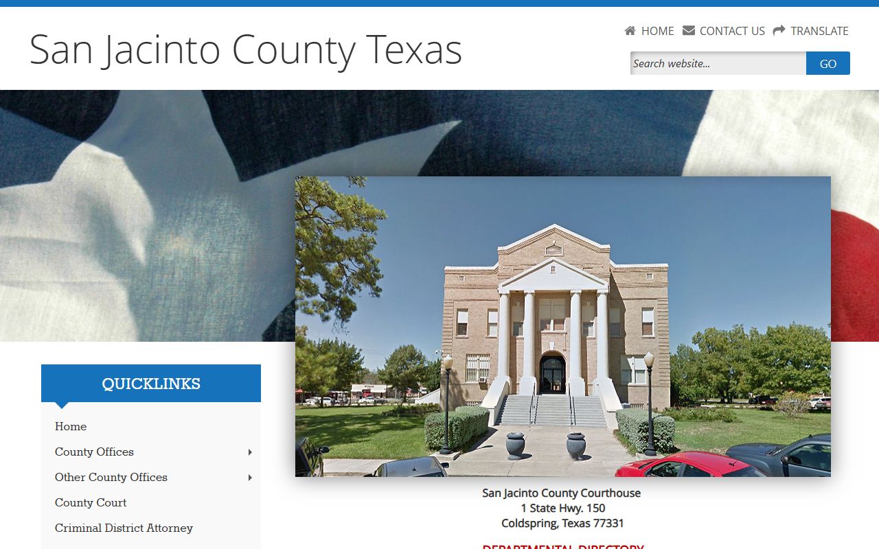 San Jacinto County recent arrests county website portal
