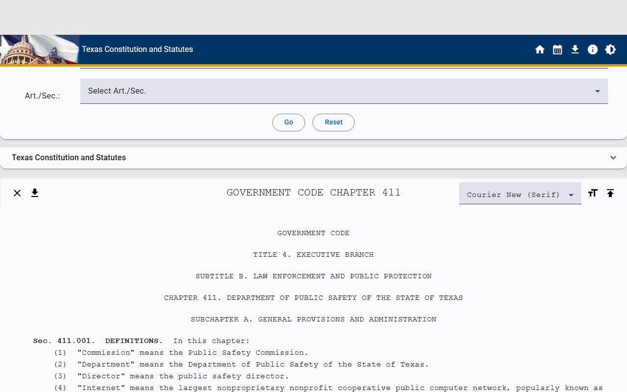 Government Code 411 for Hood County recent arrests